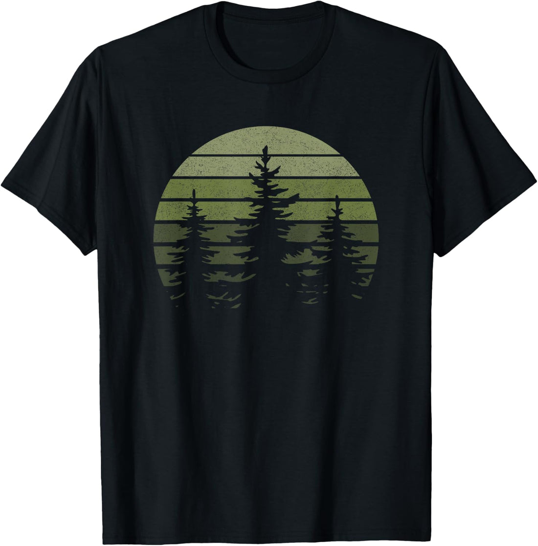 Vintage Wildlife Forest Trees Outdoors Nature Retro Hiking T-Shirt