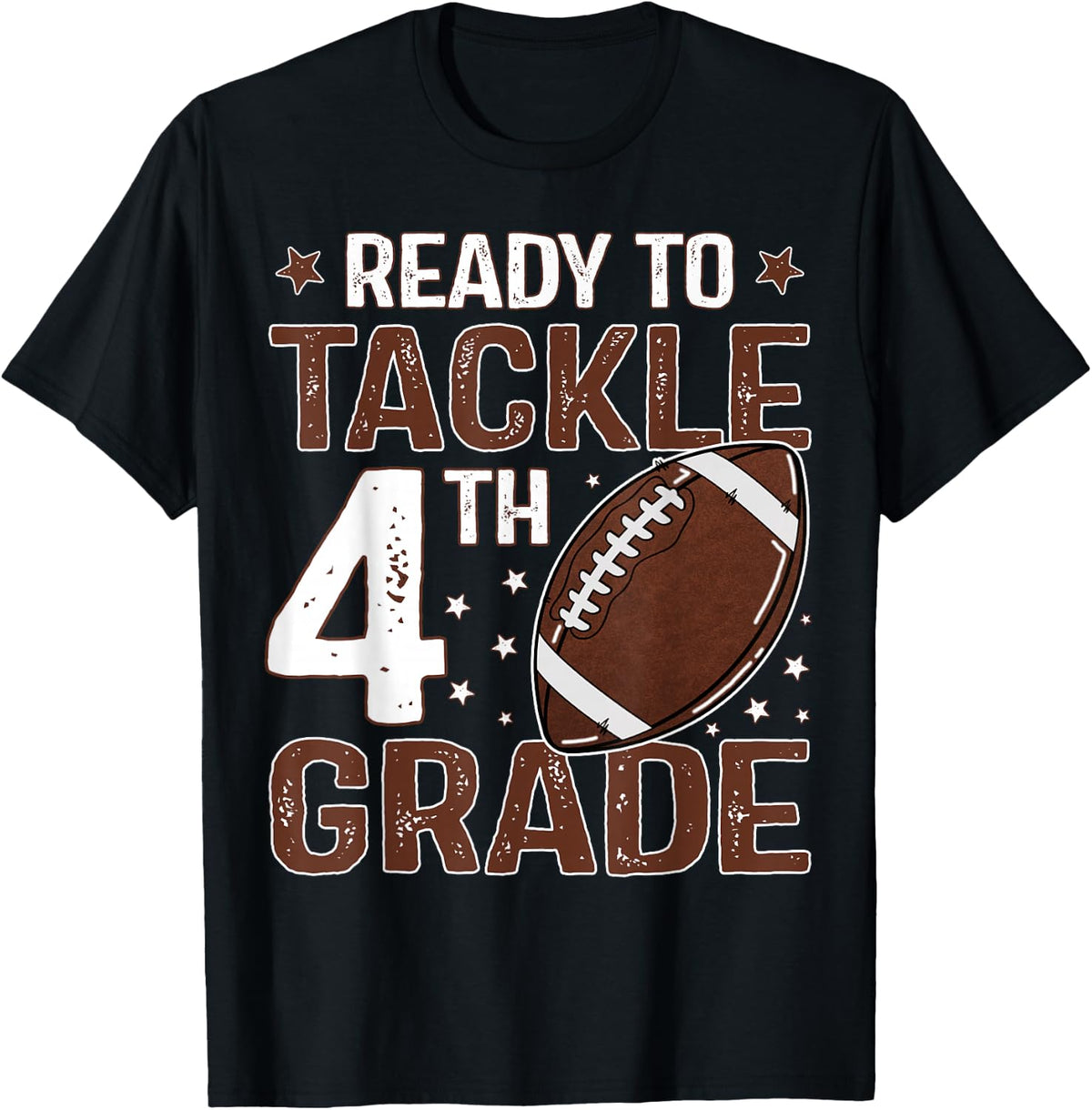 Ready to Tackle 4th Grade Football Boys First Day of School T-Shirt