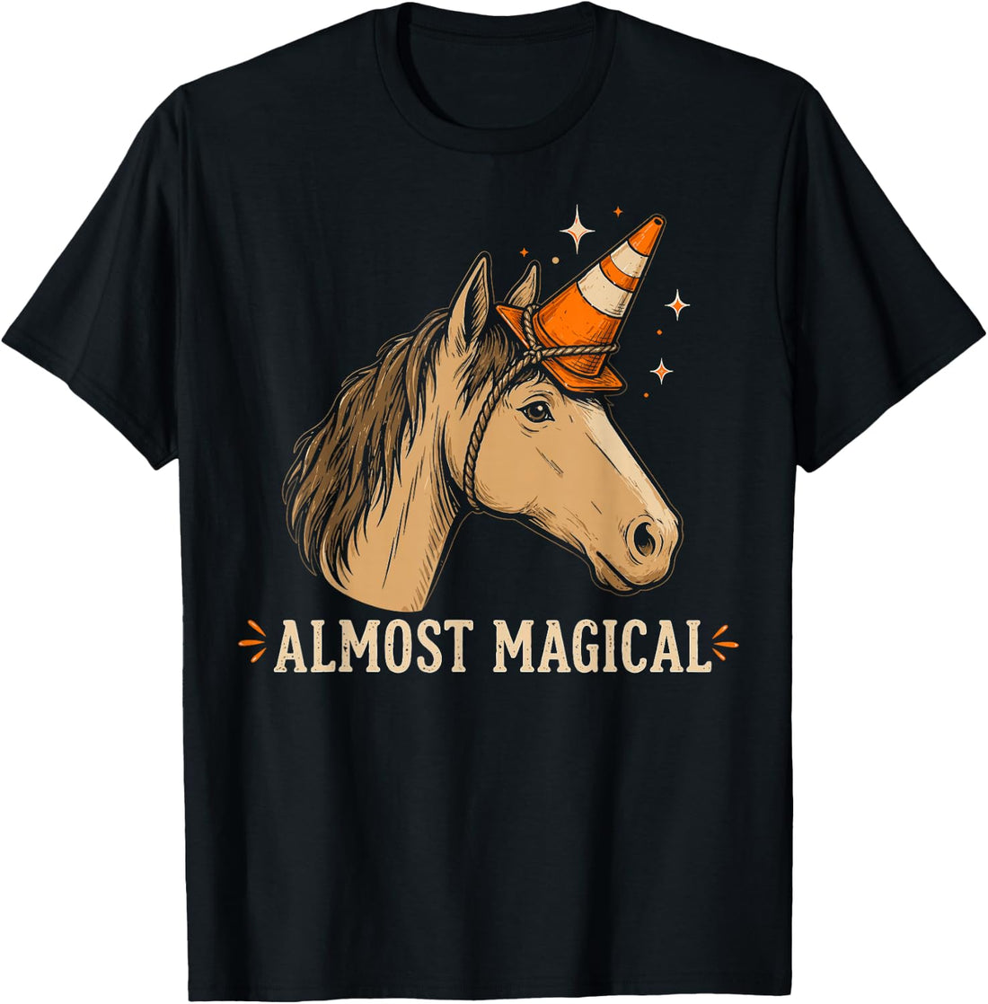 Almost Magical Funny Horse Unicorn Humor T-Shirt
