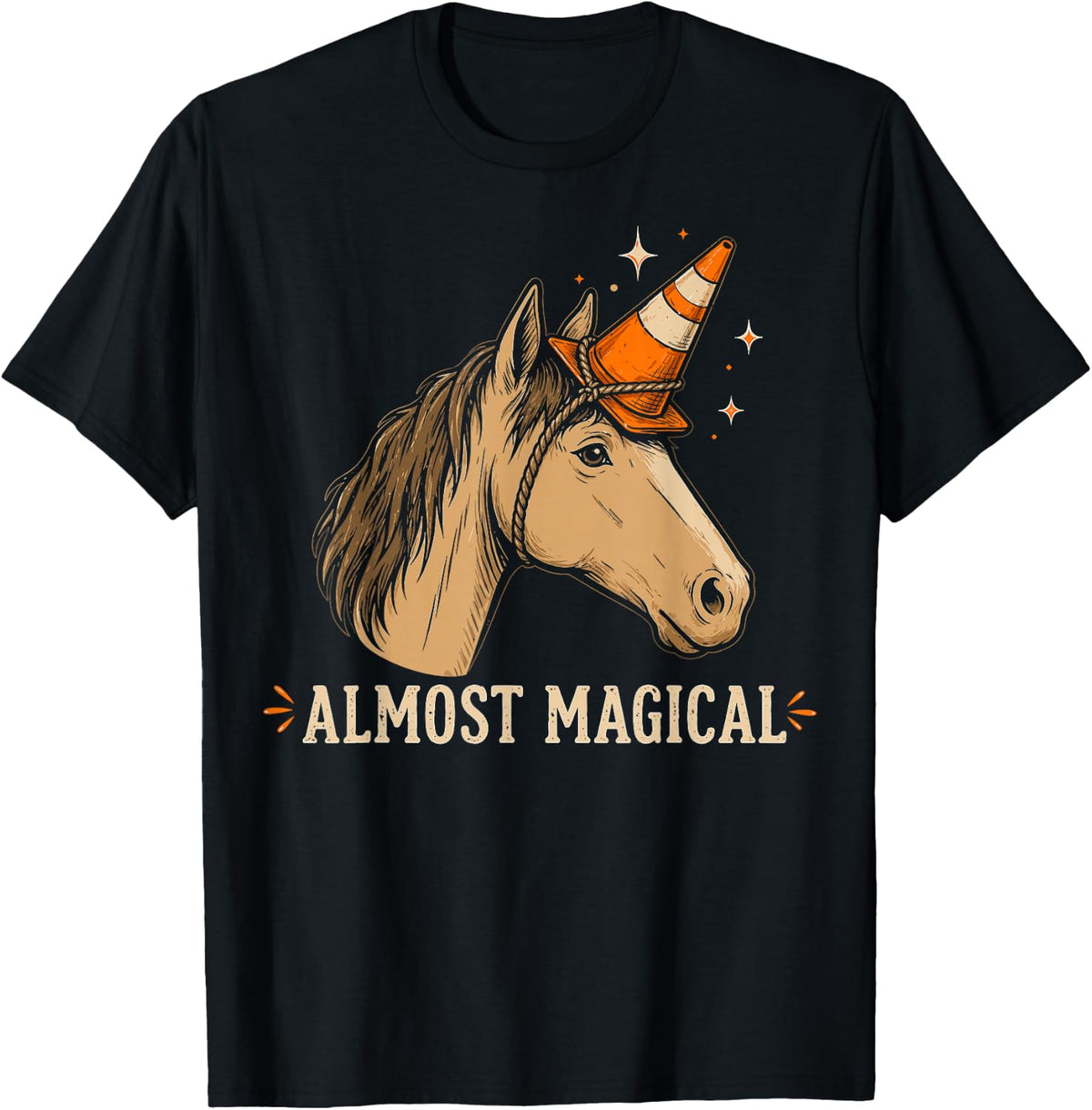 Almost Magical Funny Horse Unicorn Humor T-Shirt