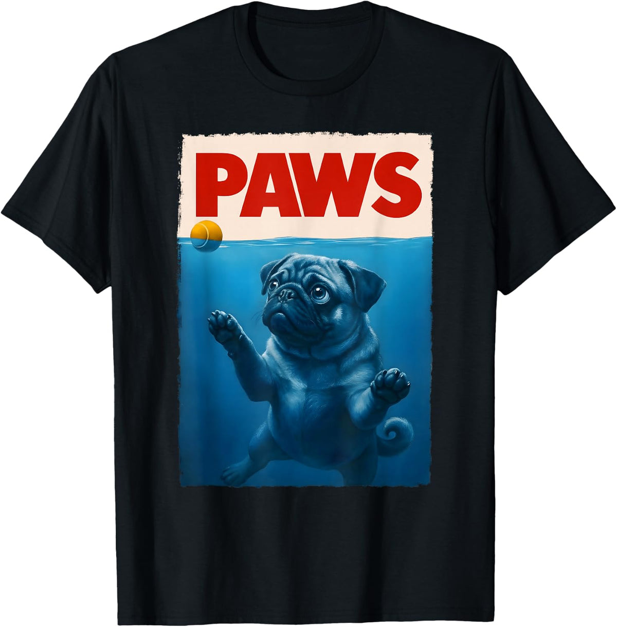 Retro Pug Dog Mom Dog Dad Funny Pug T-Shirt