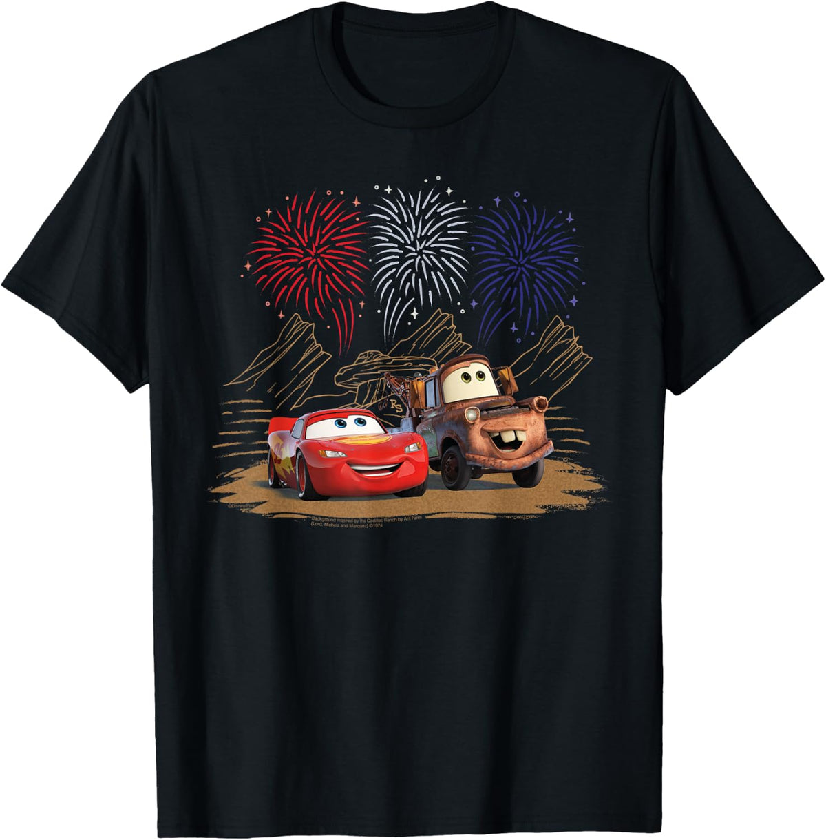 Disney & Pixar's Cars Lightning Mater 4th of July Fireworks T-Shirt