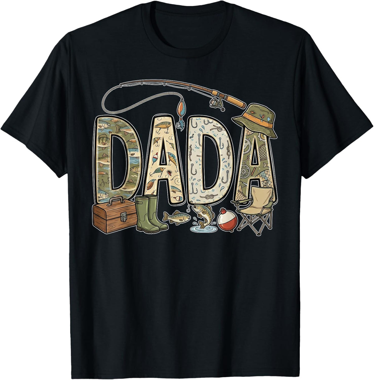 Dada of The Big One Fishing O-Fish-Ally 1st Birthday Family T-Shirt