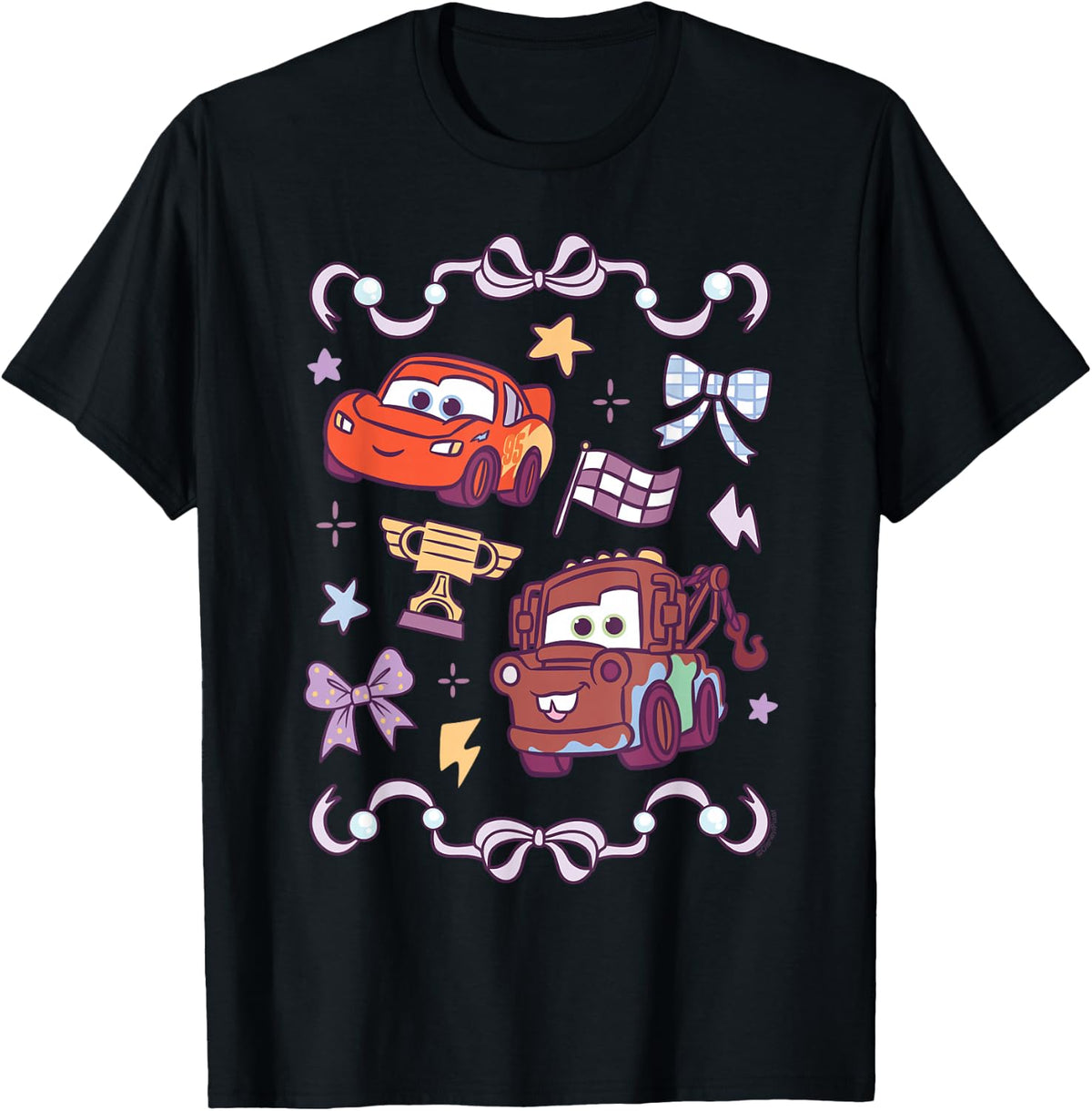 Disney and Pixar's Cars Lightning Mater Cute Chibi Coquette T-Shirt
