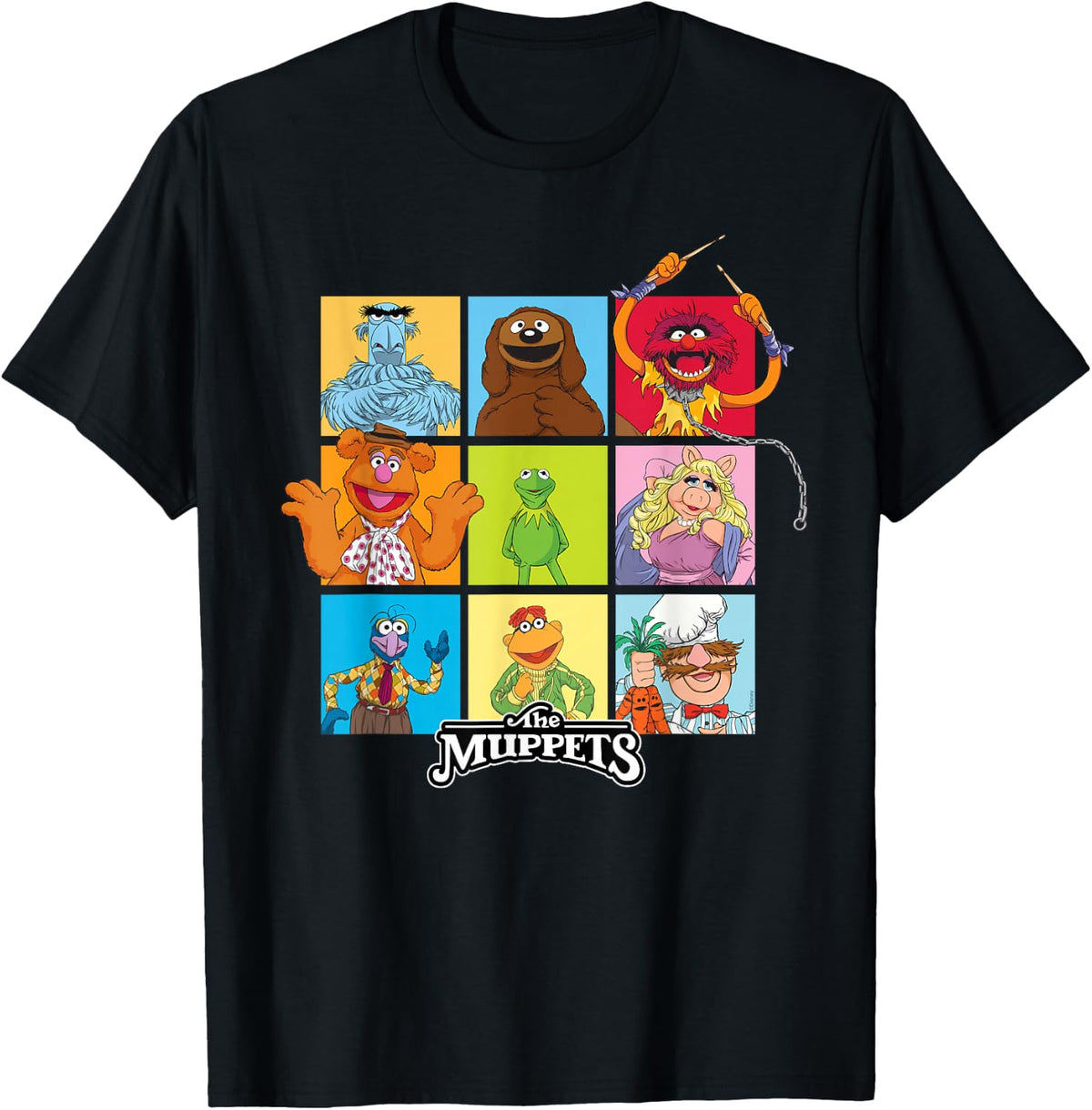 Disney The Muppets Stars of the Muppet Show Character Grid T-Shirt