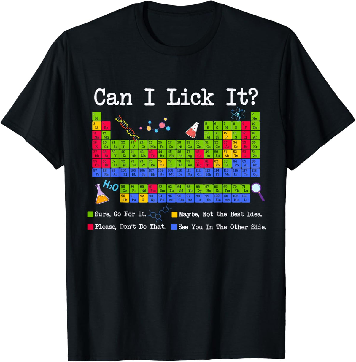 Can I Lick It Funny Periodic Table Science Boy Kids T-Shirt