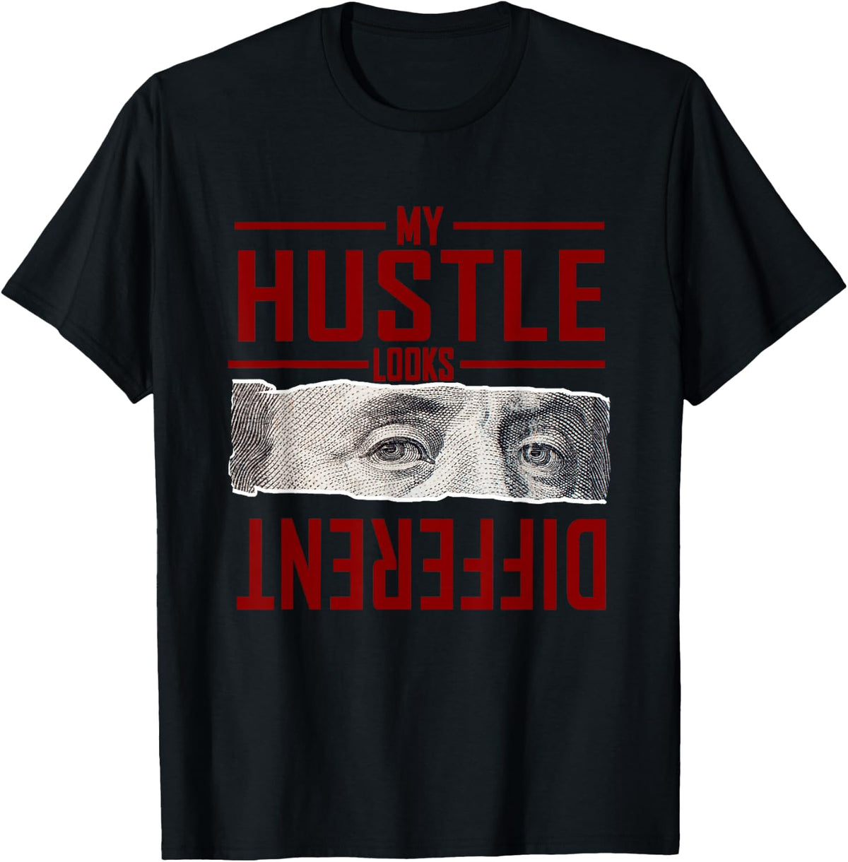 Maroon Burgundy My Hustle Look Different Red Maroon Graphic T-Shirt