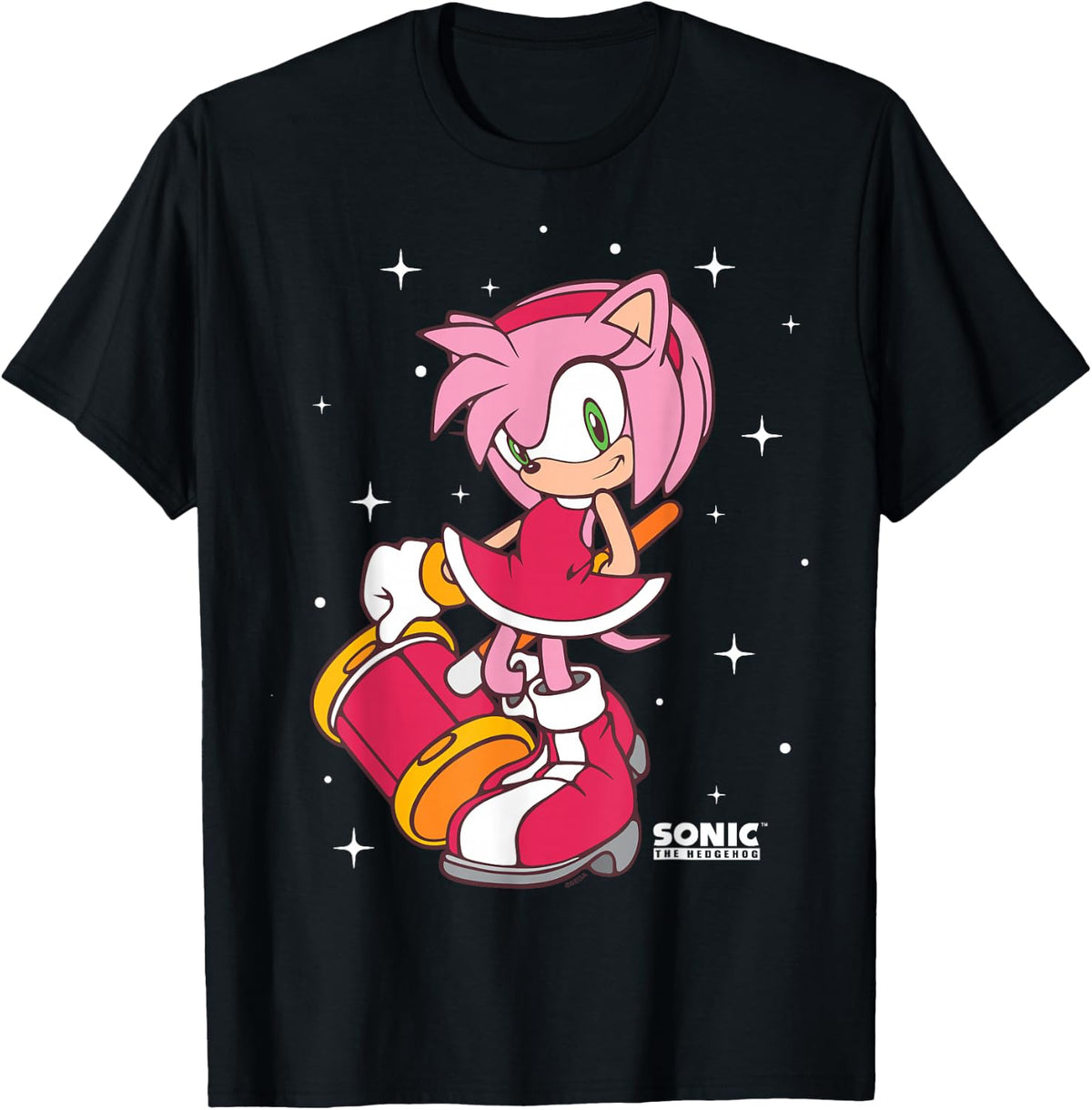 Sonic The Hedgehog Amy Rose and Her Piko Piko Hammer T-Shirt