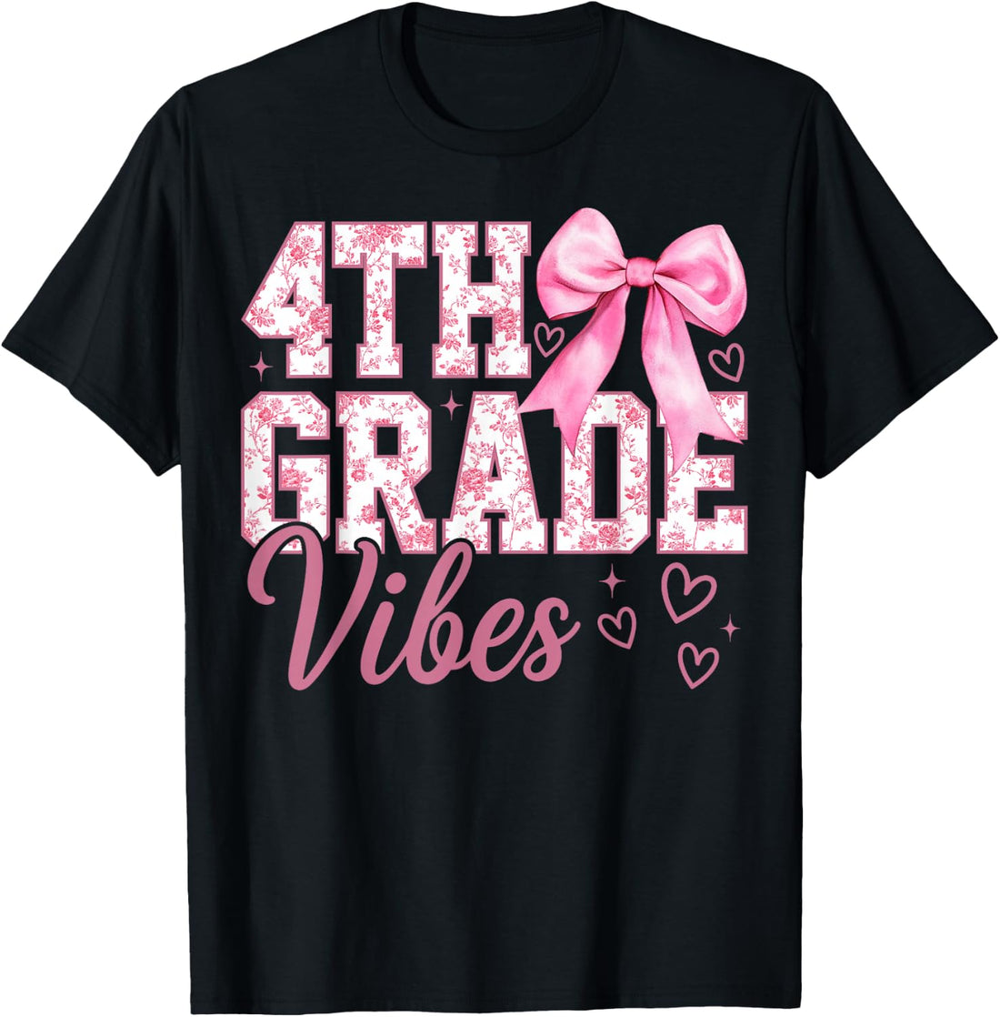 4th Grade Vibes Coquette Bow Back to School Fourth Grade T-Shirt