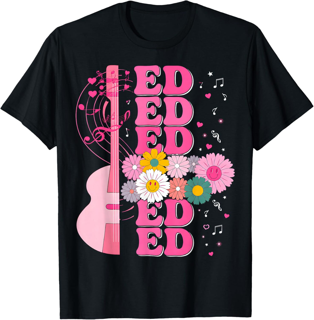 Girl Retro ED First Name Personalized Groovy 80's T-Shirt