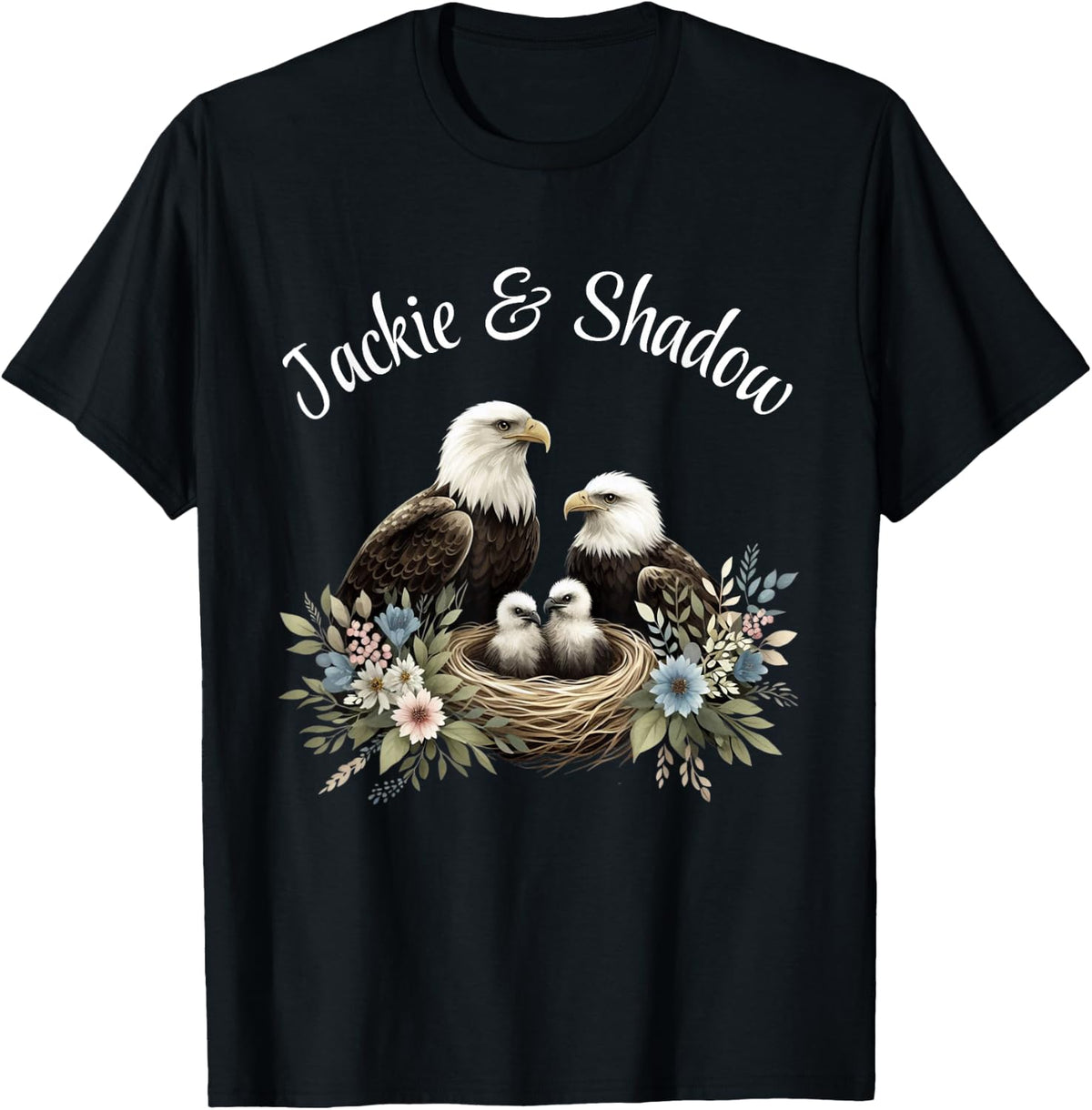 Bald Eagles Jackie and Shadow Fan Club Floral T-Shirt