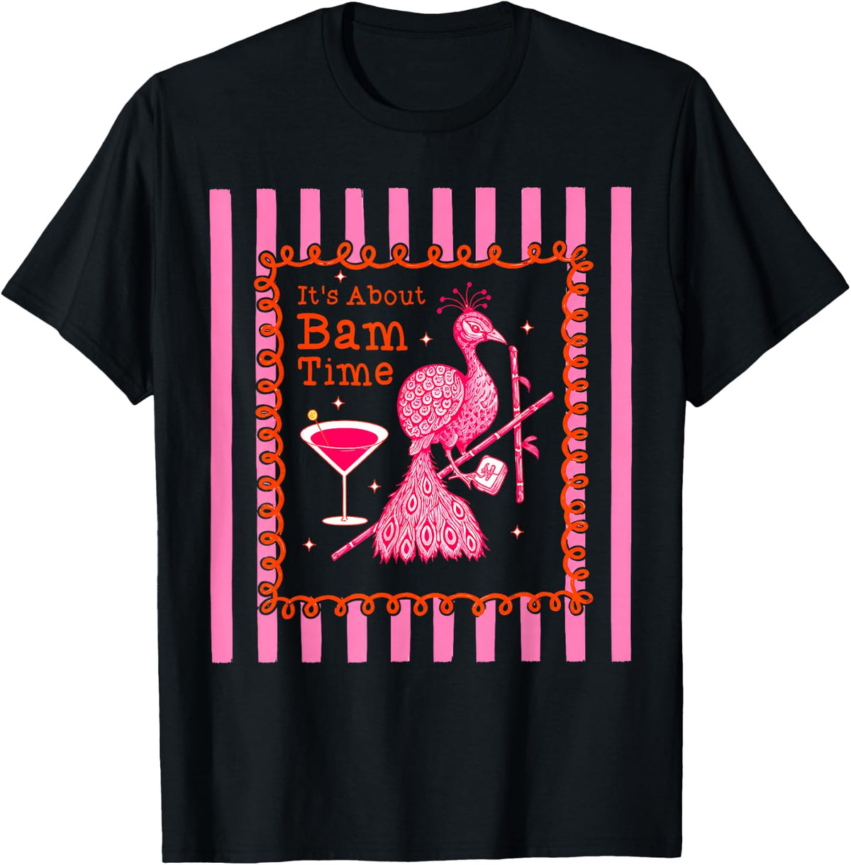 It's About Bam Time Mahjong Player Funny Peacock Men Women T-Shirt