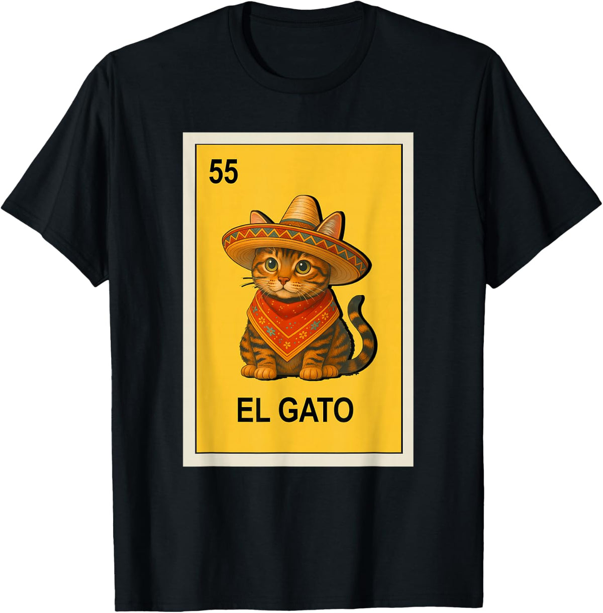 Mexican Lottery Designs Mexican El Gato The Cat Parody T-Shirt