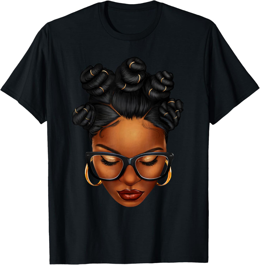 Afro Black Woman African Black History Month Melanin Queen T-Shirt