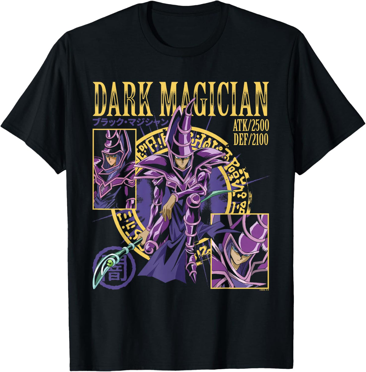 Yu-Gi-Oh! Dark Magician Collage and Stats Card Game Anime T-Shirt