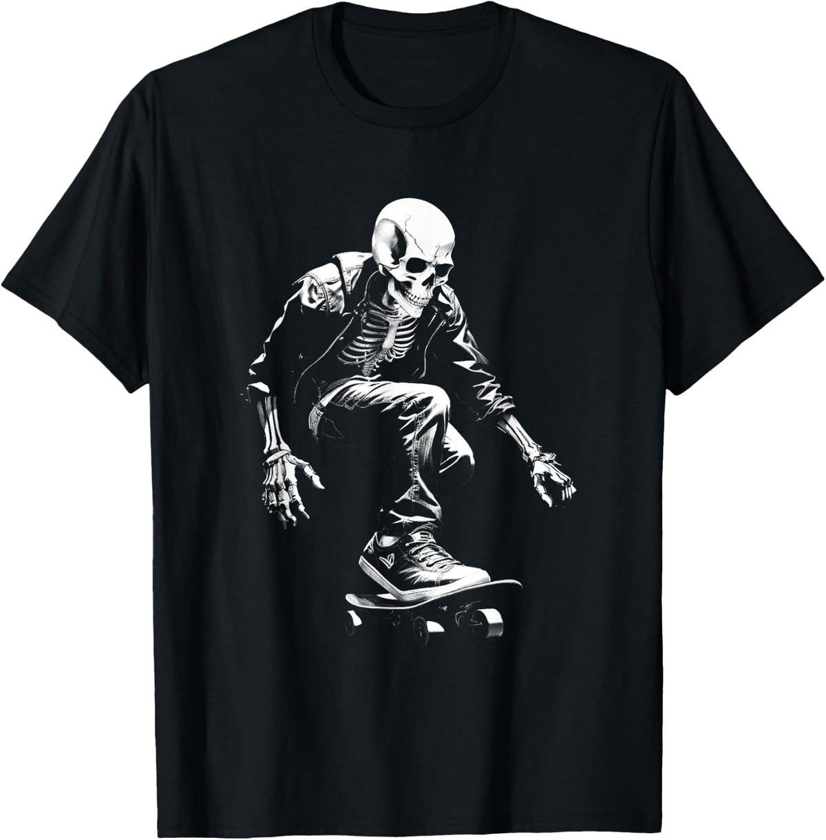 Skeleton Skateboarding Cool Skater Bone T-Shirt