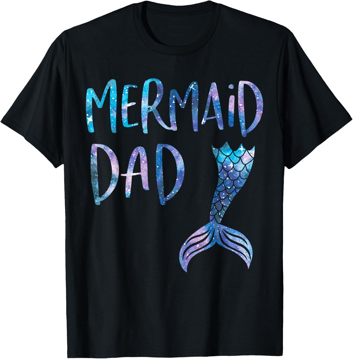 Mermaid Dad Tail Matching Mermaid Squad Birthday Party T-Shirt