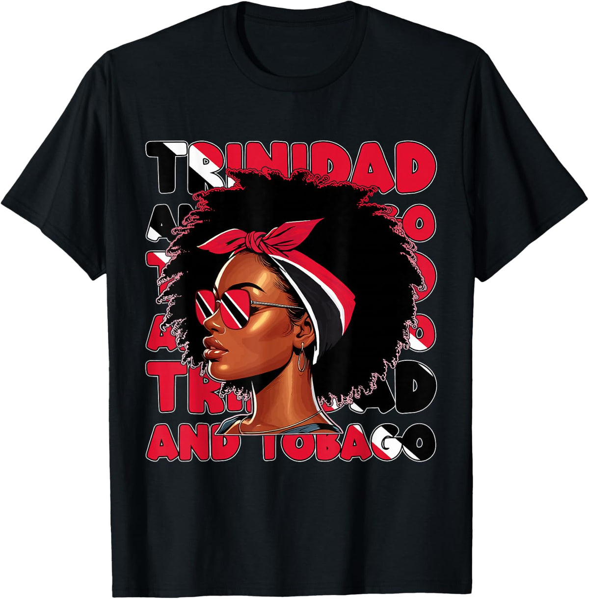 Tobagonian Girl Trinidad Flag Proud Trini Women T-Shirt