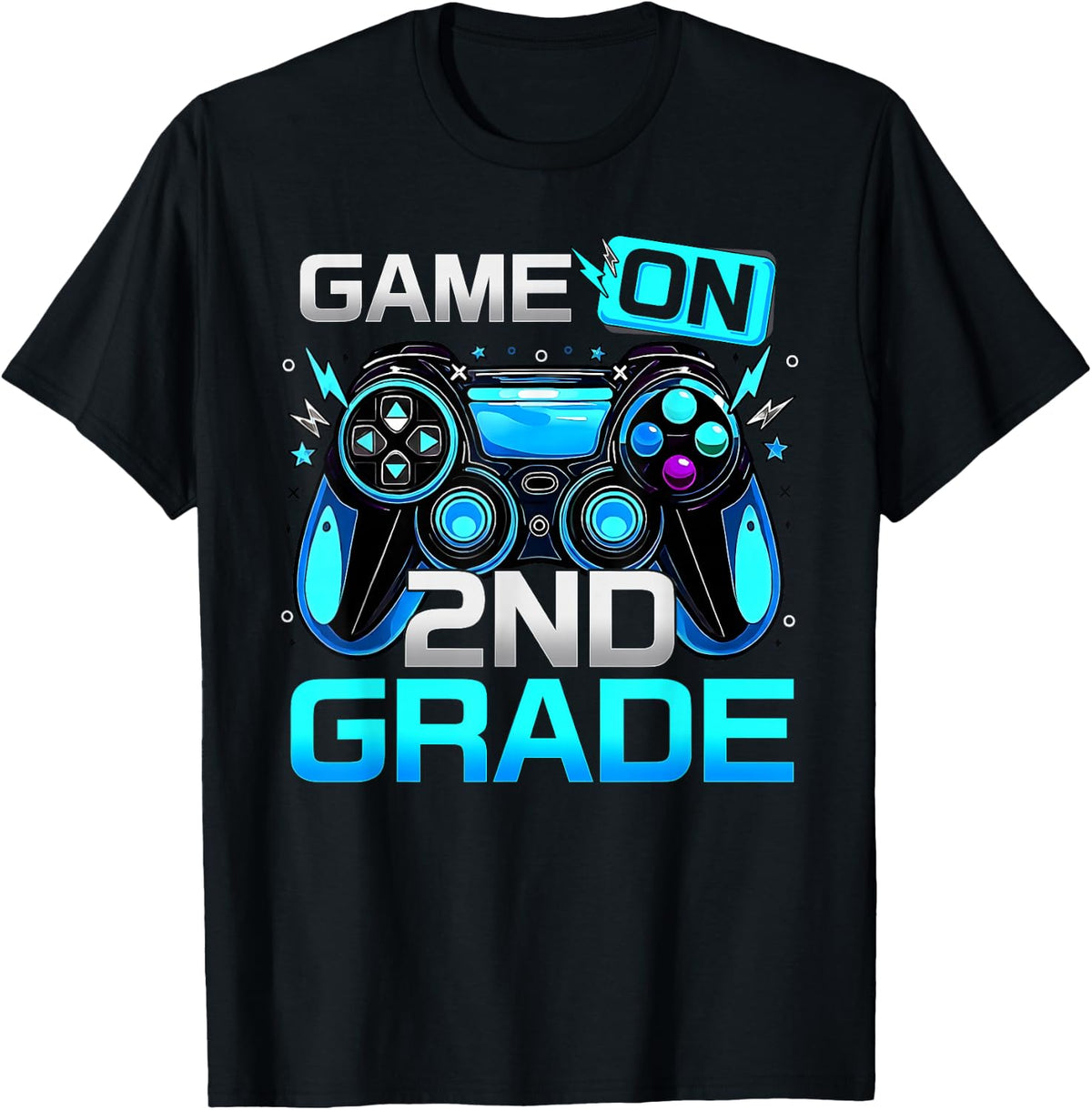 Game On Second Grade Funny Video Game Back to School Boy Kid T-Shirt