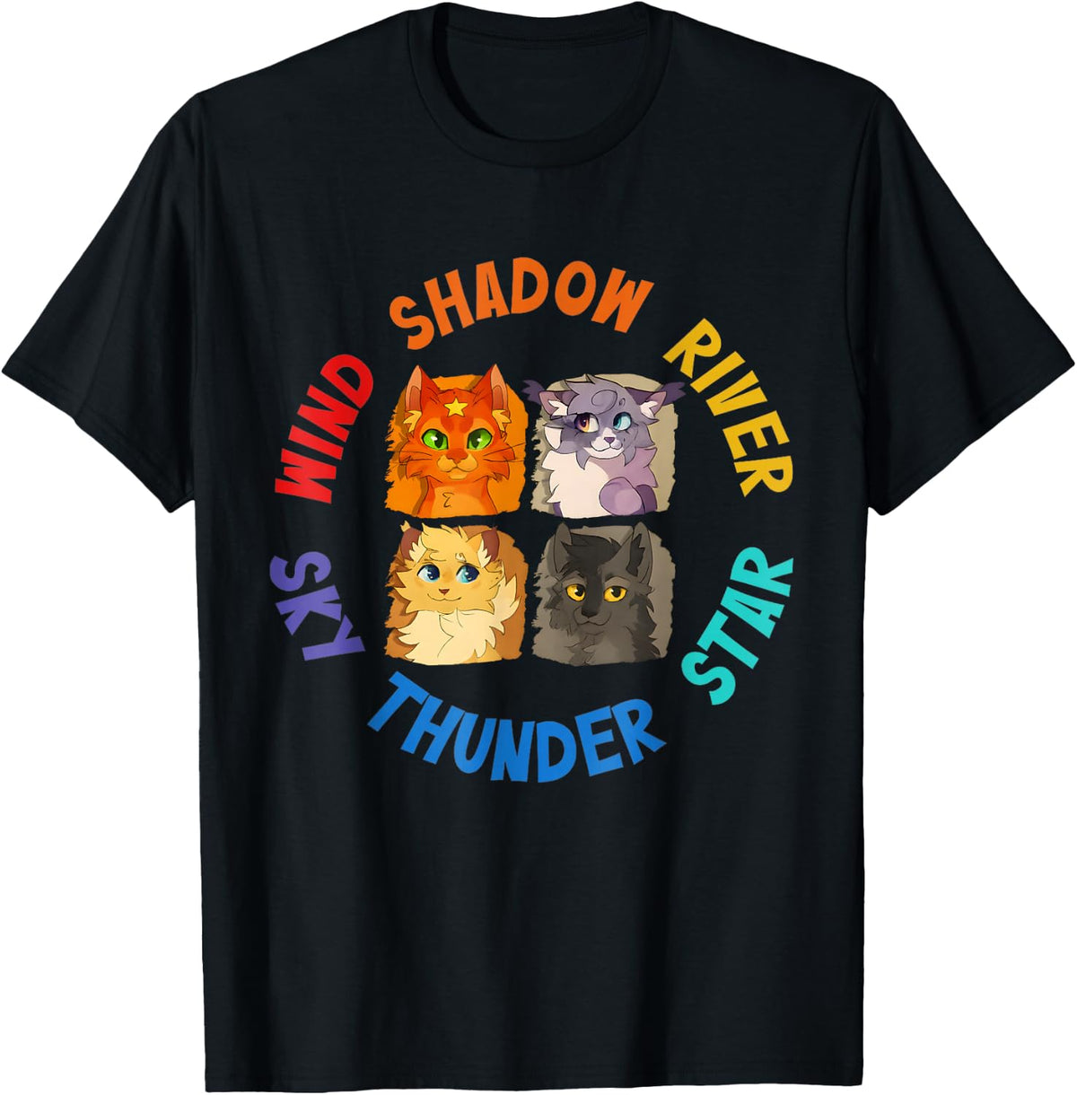 Wind Shadow River Star Thunder Sky Cat Feline,Fire Star Cat T-Shirt