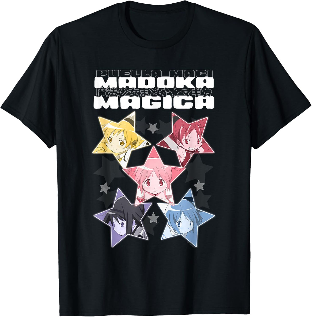 Madoka Magica Pastel Star Character Portraits Cute Anime T-Shirt