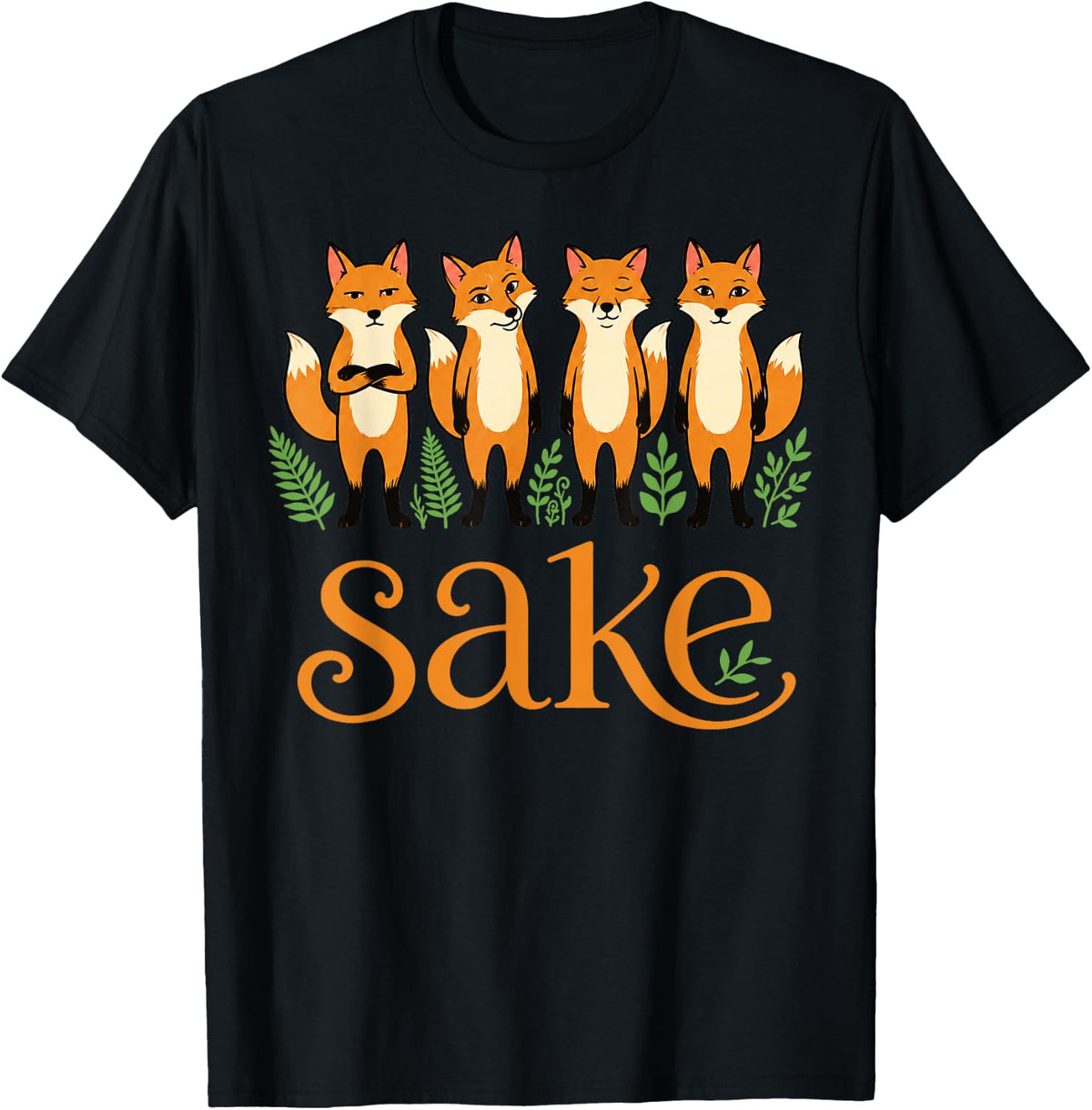for Fox Sake Four Foxes Funny Woodland Animal Humor T-Shirt