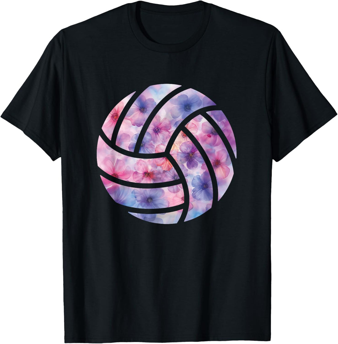 Volleyball Flower Graphic T-Shirt