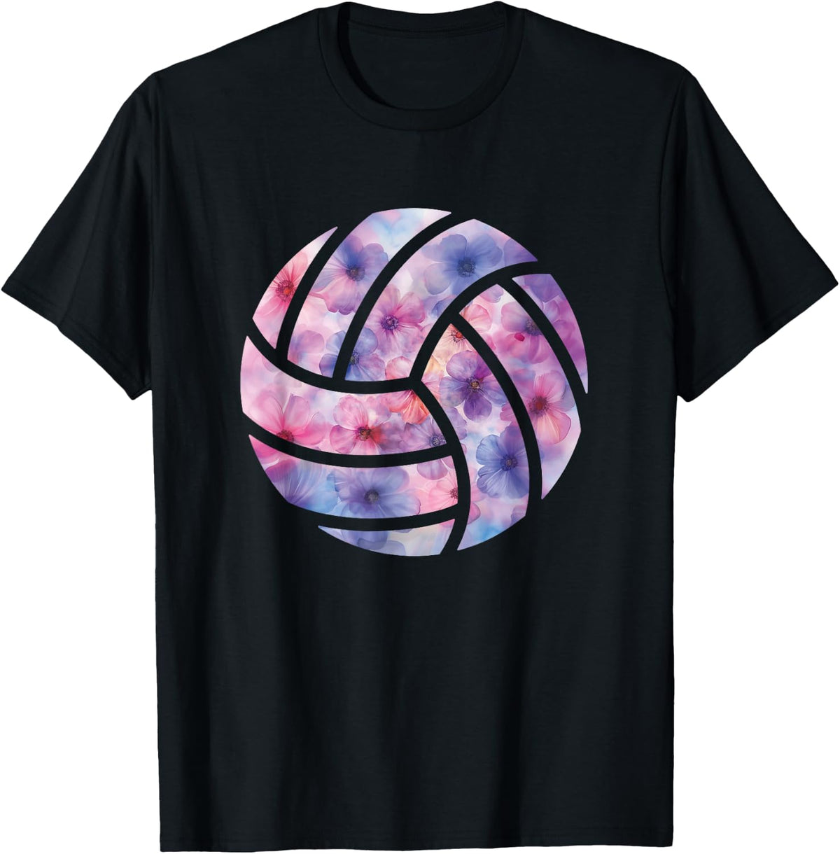 Volleyball Flower Graphic T-Shirt