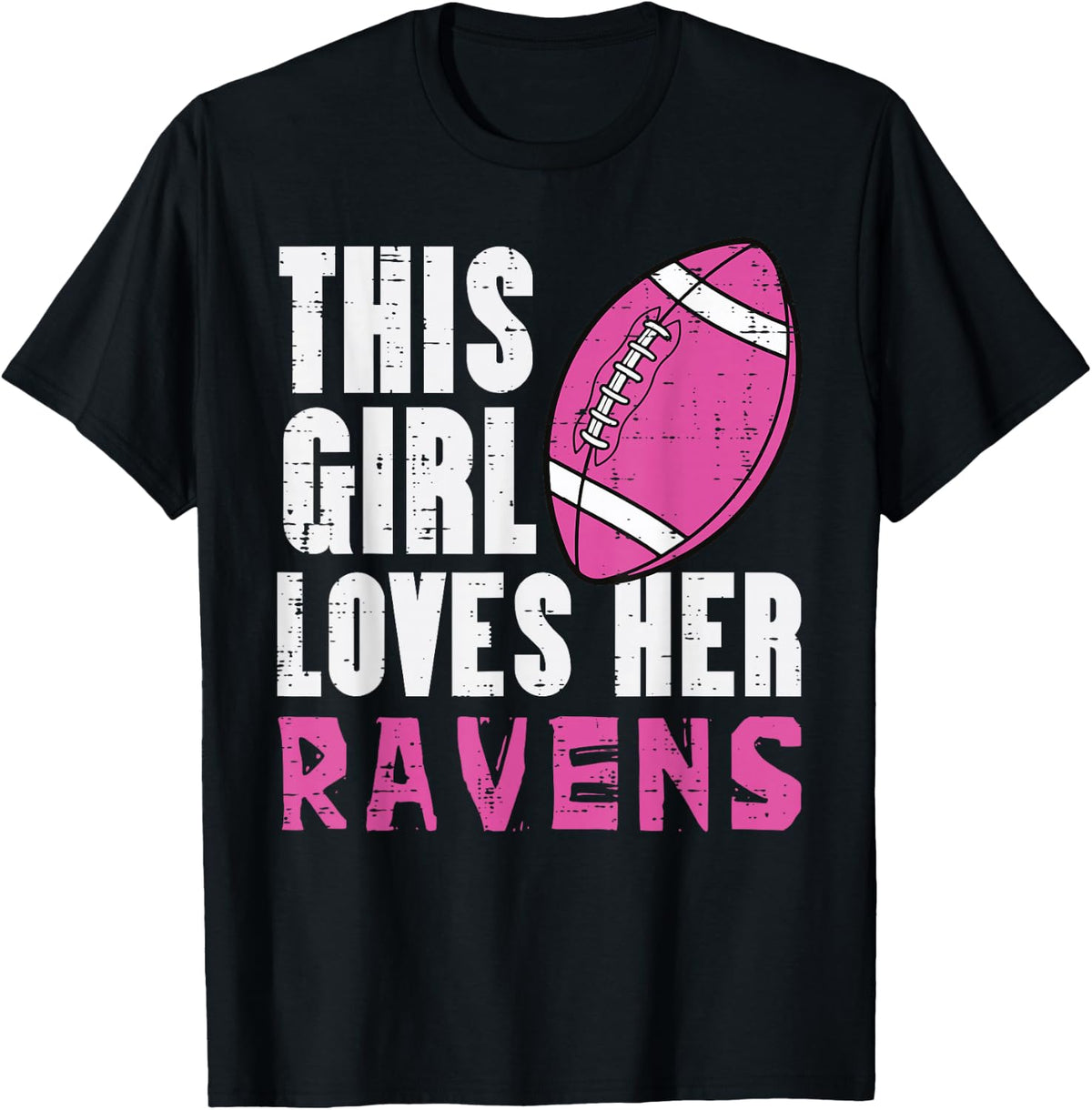 This Girl Loves Her Raven Women Kids Girls Youth Teen T-Shirt
