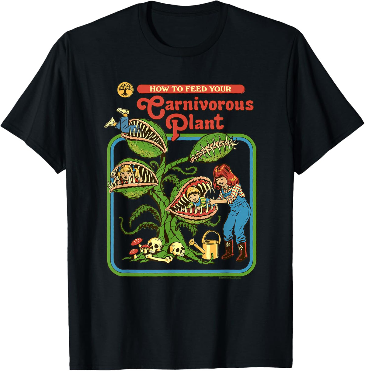 Steven Rhodes How to Feed Your Carnivorous Plant Dark Humor T-Shirt