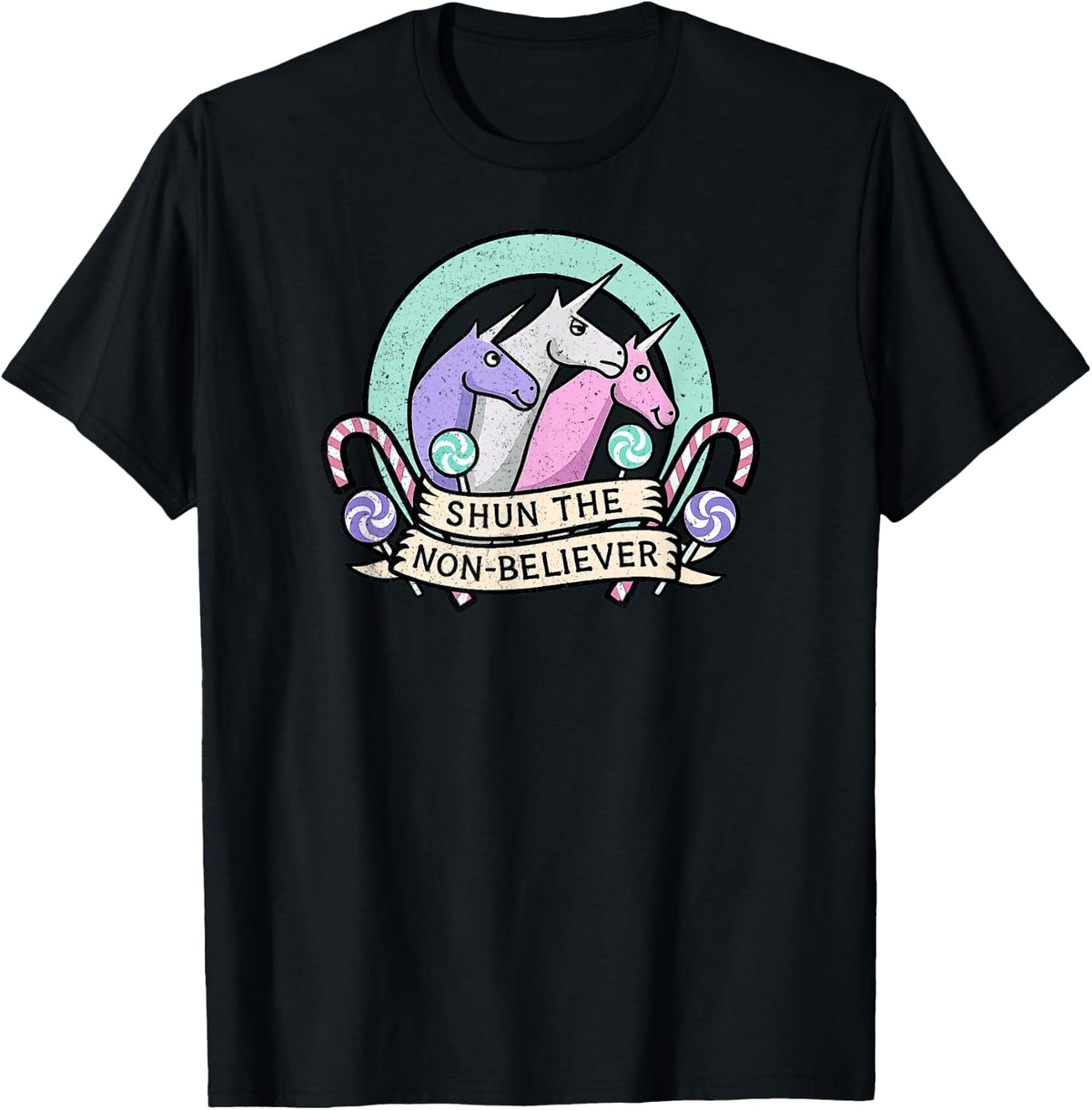 Shun The Non-Believer Funny Charlie Unicorn Sarcasm Meme T-Shirt
