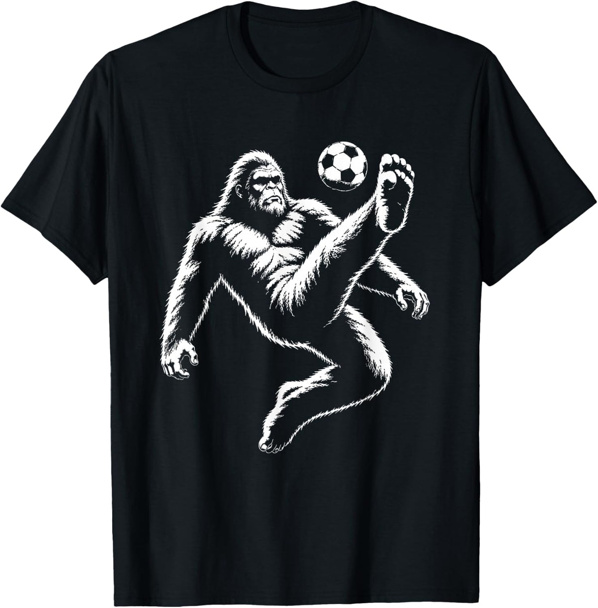 Funny Soccer Bigfoot Bicycle Kick Sasquatch Kids Boys Girls T-Shirt