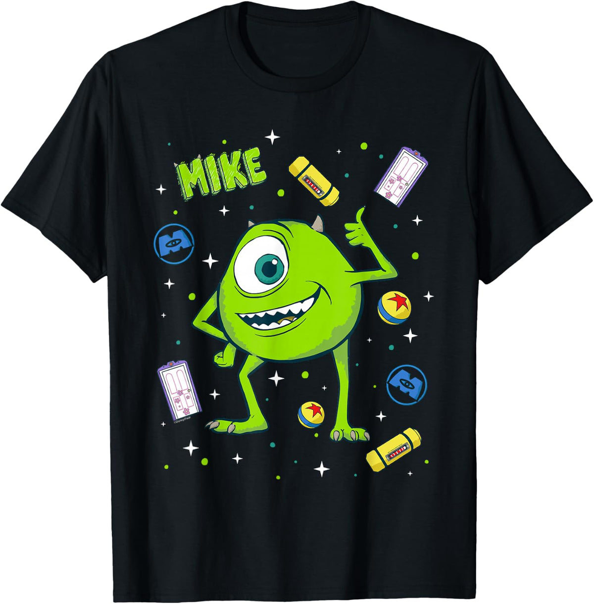 Disney and Pixar's Monsters, Inc. Mike Big Pose Collage T-Shirt