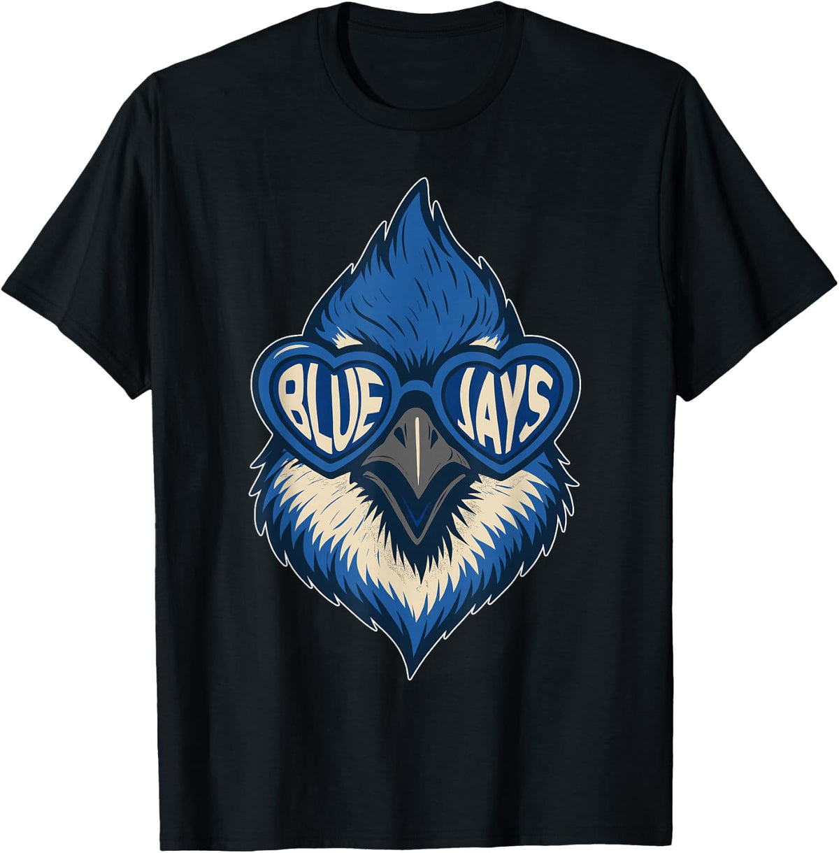 Blue Jay Bird Retro Men Women Kids T-Shirt