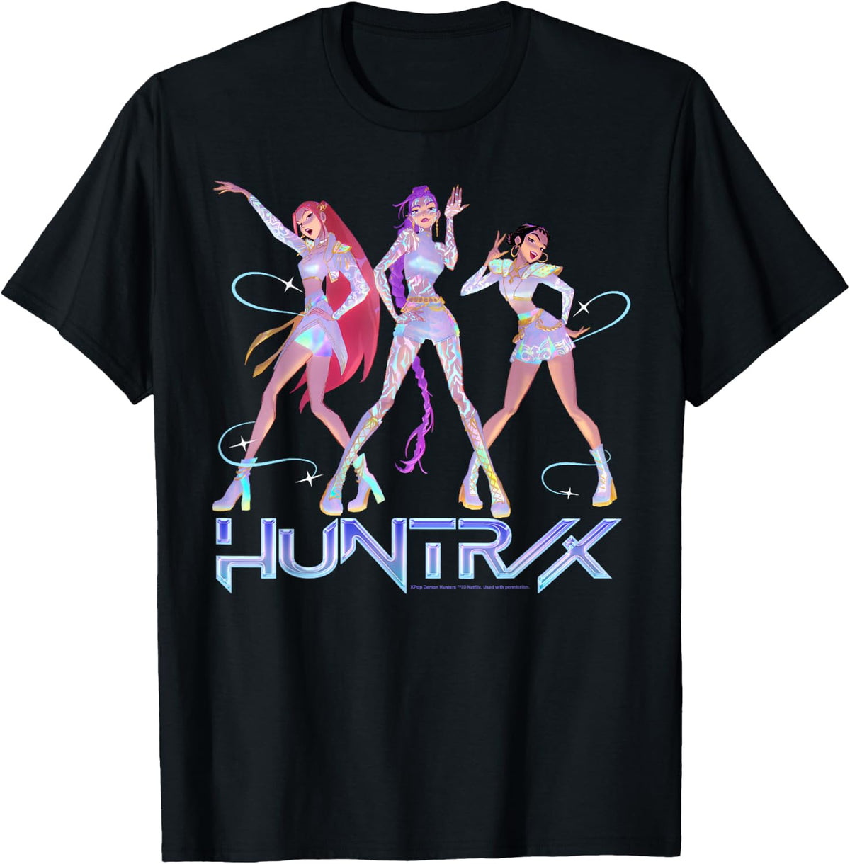 Kpop Demon Hunters Huntrix Mira Rumi and Zoey Pose & Shine T-Shirt