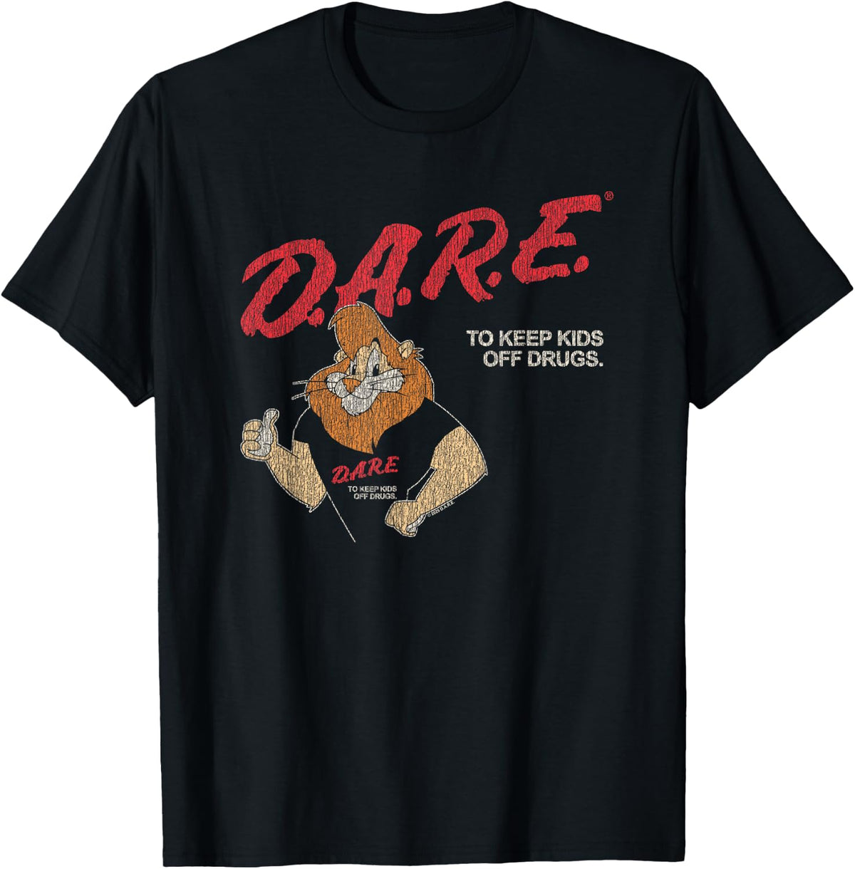 D.A.R.E. Program Keep Kids Off Drugs Daren the Lion PSA T-Shirt
