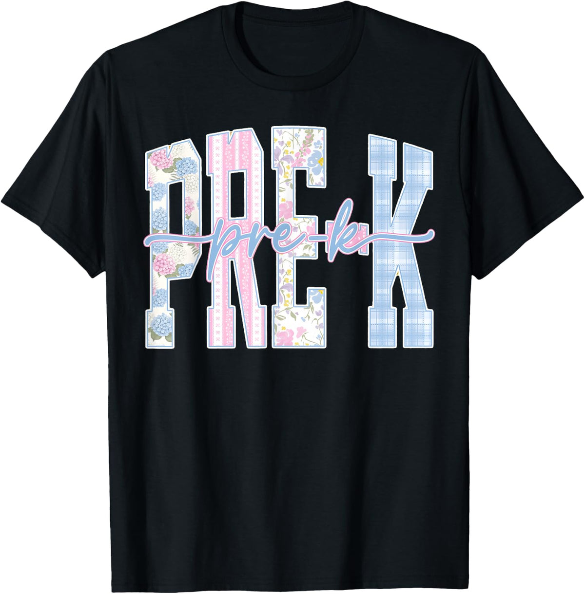 Back to School Pre K Floral Teacher Girl T-Shirt