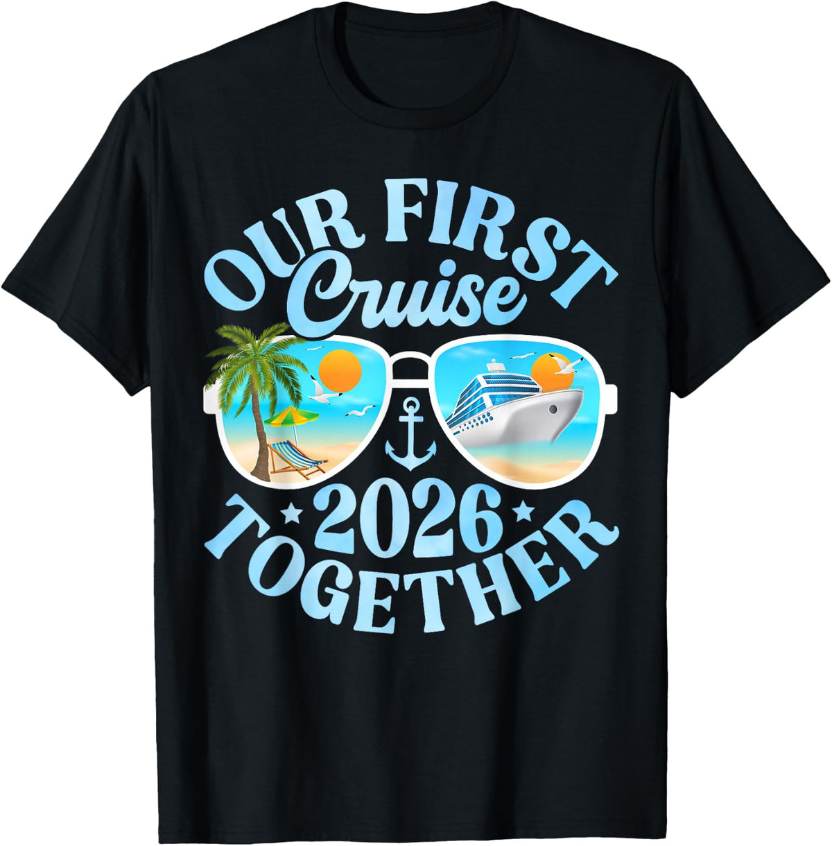 Our First Cruise 2026 Together Cute Matching Couples Cruise T-Shirt