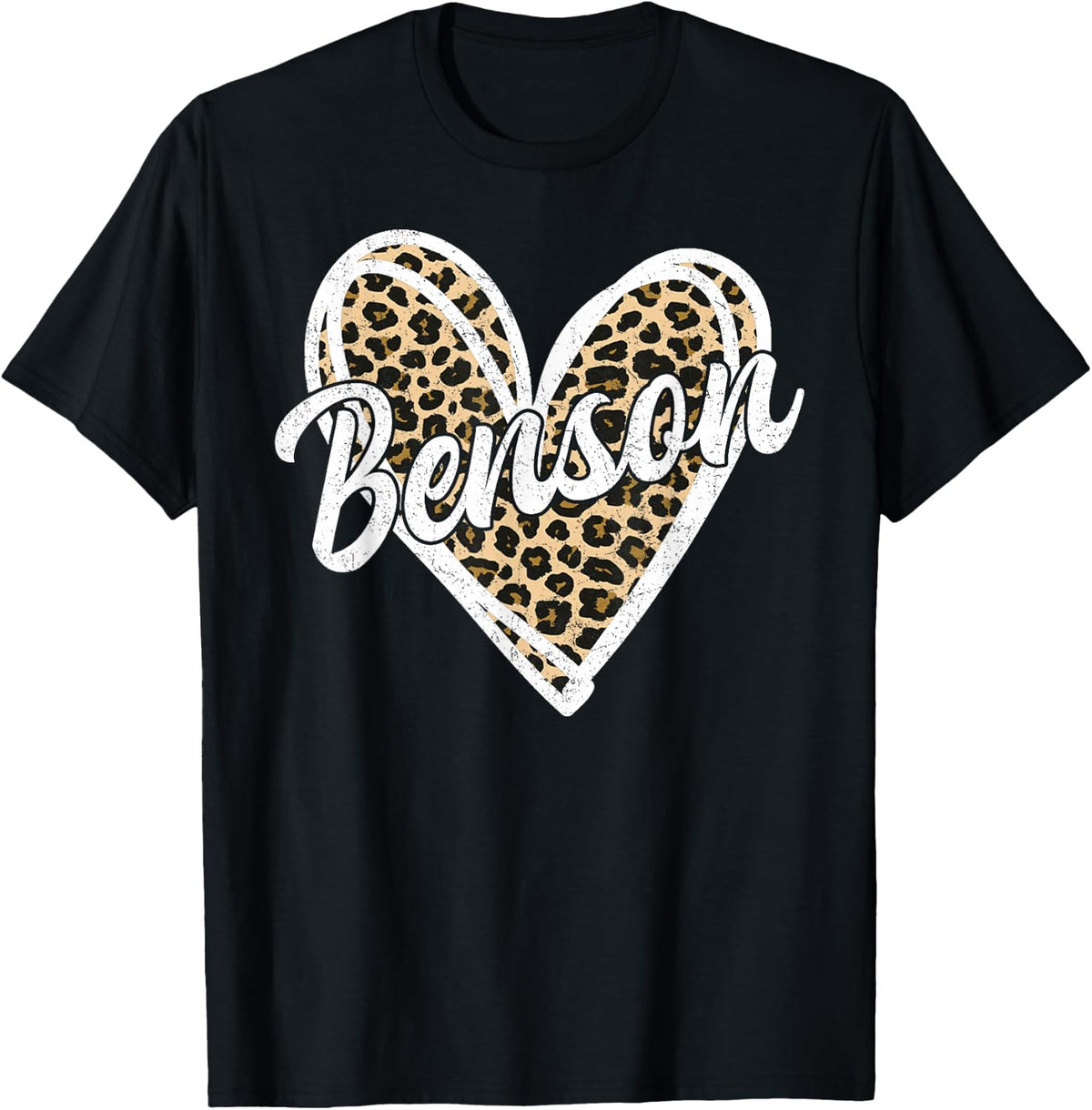 Retro Benson Heart Vintage Leopard Men Women Kid Girl T-Shirt