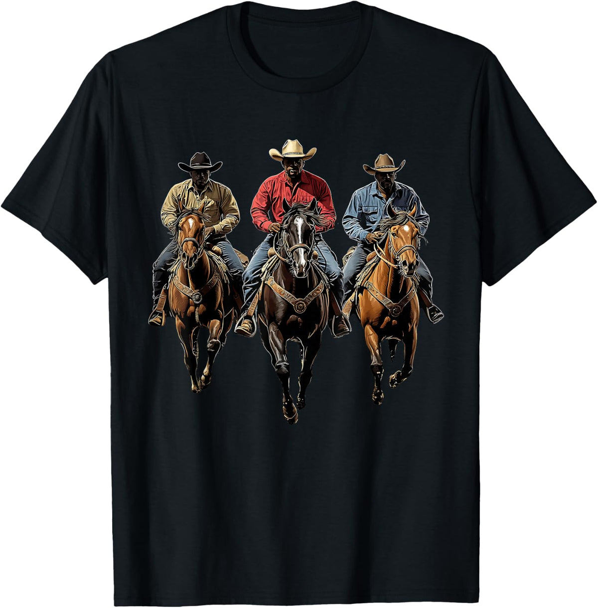Black African American Cowboy Western Country Texas Rodeo T-Shirt