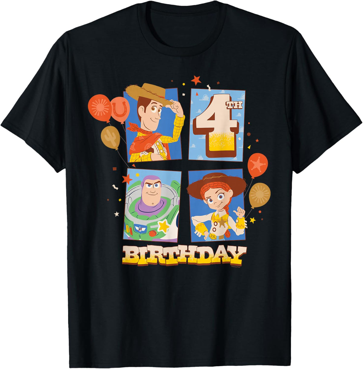 Disney and Pixar's Toy Story 4th Birthday Fourth B-Day Party T-Shirt