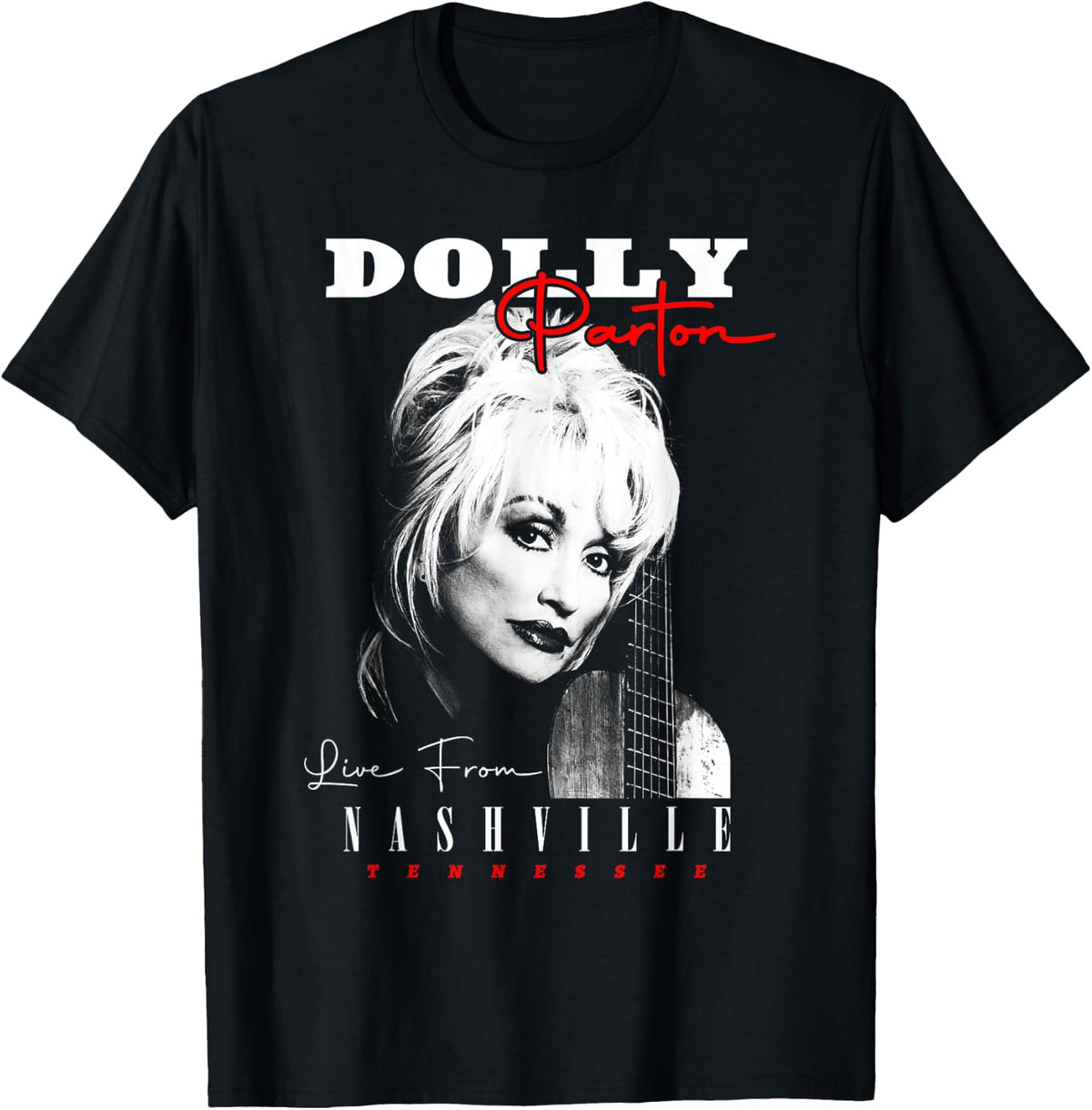 Dolly Parton Live from Nashville Tennessee Photo Portrait T-Shirt
