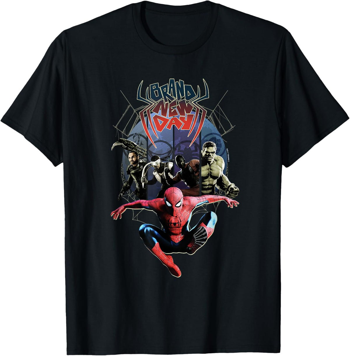 Marvel Spider-Man: Brand New Day Color Web Villain Panels T-Shirt