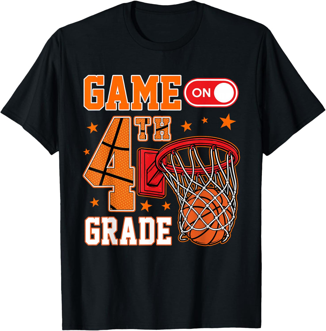 4th Grade Basketball Back to School Fourth Grade Boys Kids T-Shirt