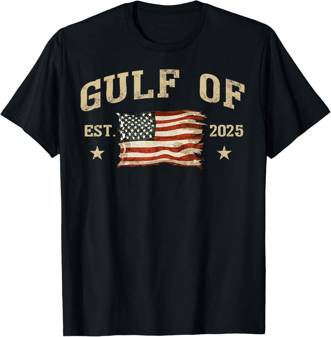 Gulf of USA America Retro Flag USA Beach T-Shirt T-Shirt