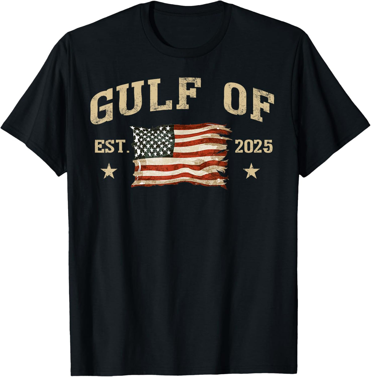 Gulf of USA America Retro Flag USA Beach T-Shirt T-Shirt