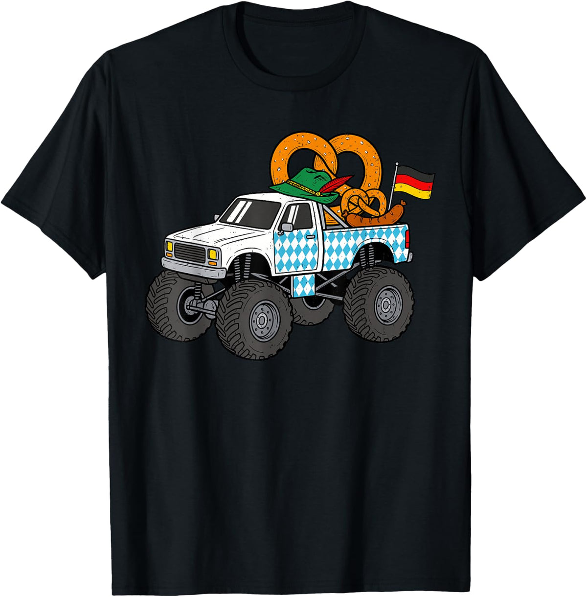German Truck Pretzel Oktoberfest Festival Boys Kids Toddler T-Shirt