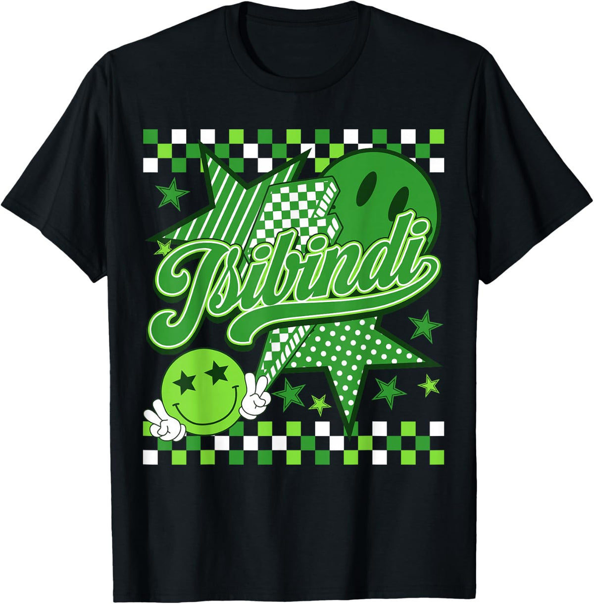 Team Isibindi Checkered Retro School Spirit House Day T-Shirt