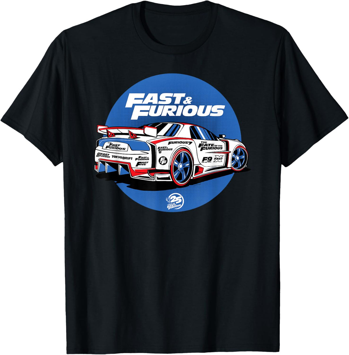 Fast & Furious 25th Anniversary Legacy Car T-Shirt