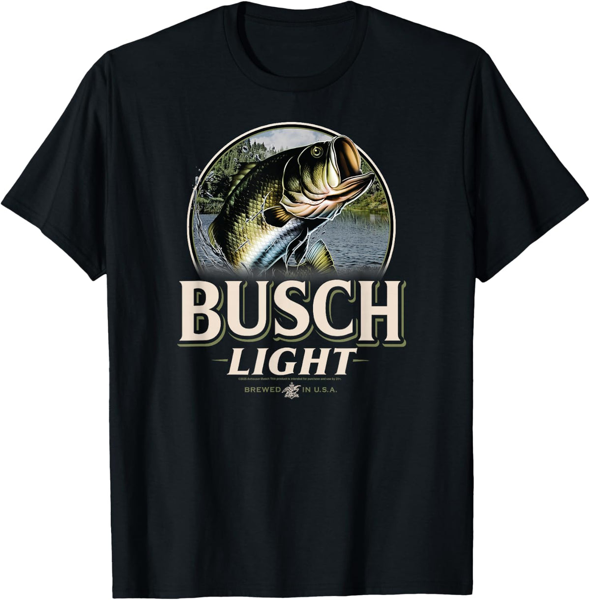 Busch Light - Last Cast - Bass Fish T-Shirt